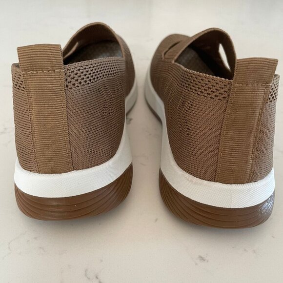 Women's Breathe Solid Color Soft Slip On Knit Orthopedic Sneaker Tan 40 - Picture 4 of 10